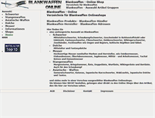 Tablet Screenshot of blankwaffen-online.de